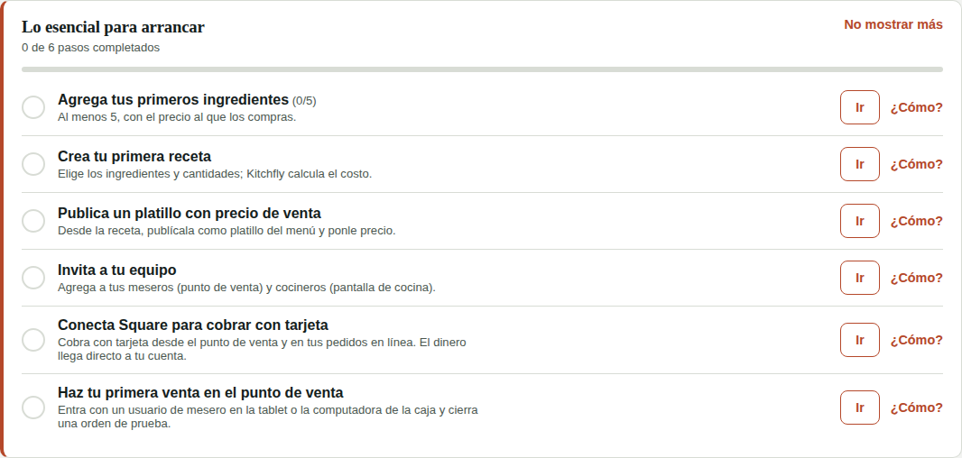 Lista de arranque