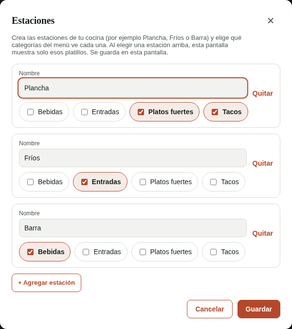 Estaciones