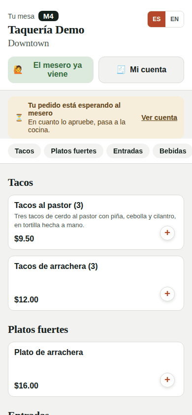 El cliente ve el estado de su pedido