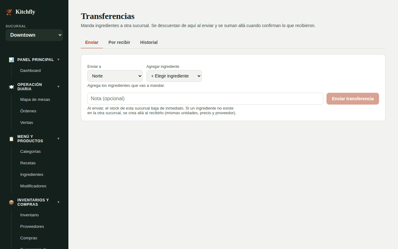Enviar una transferencia
