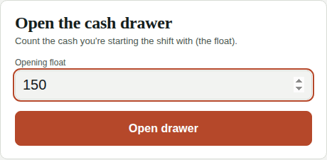 Opening the drawer